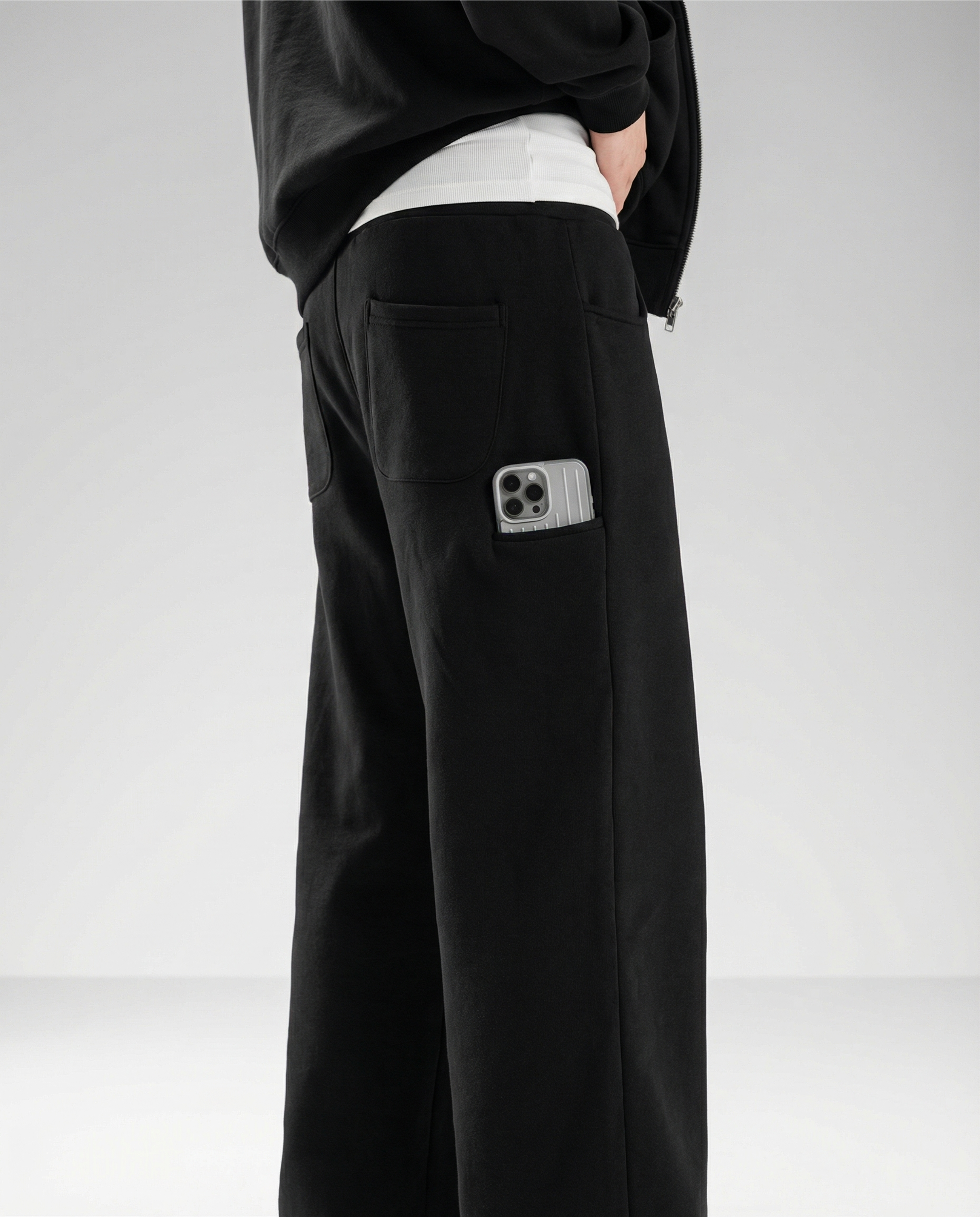 Wide-Leg Pants — Basalt Black