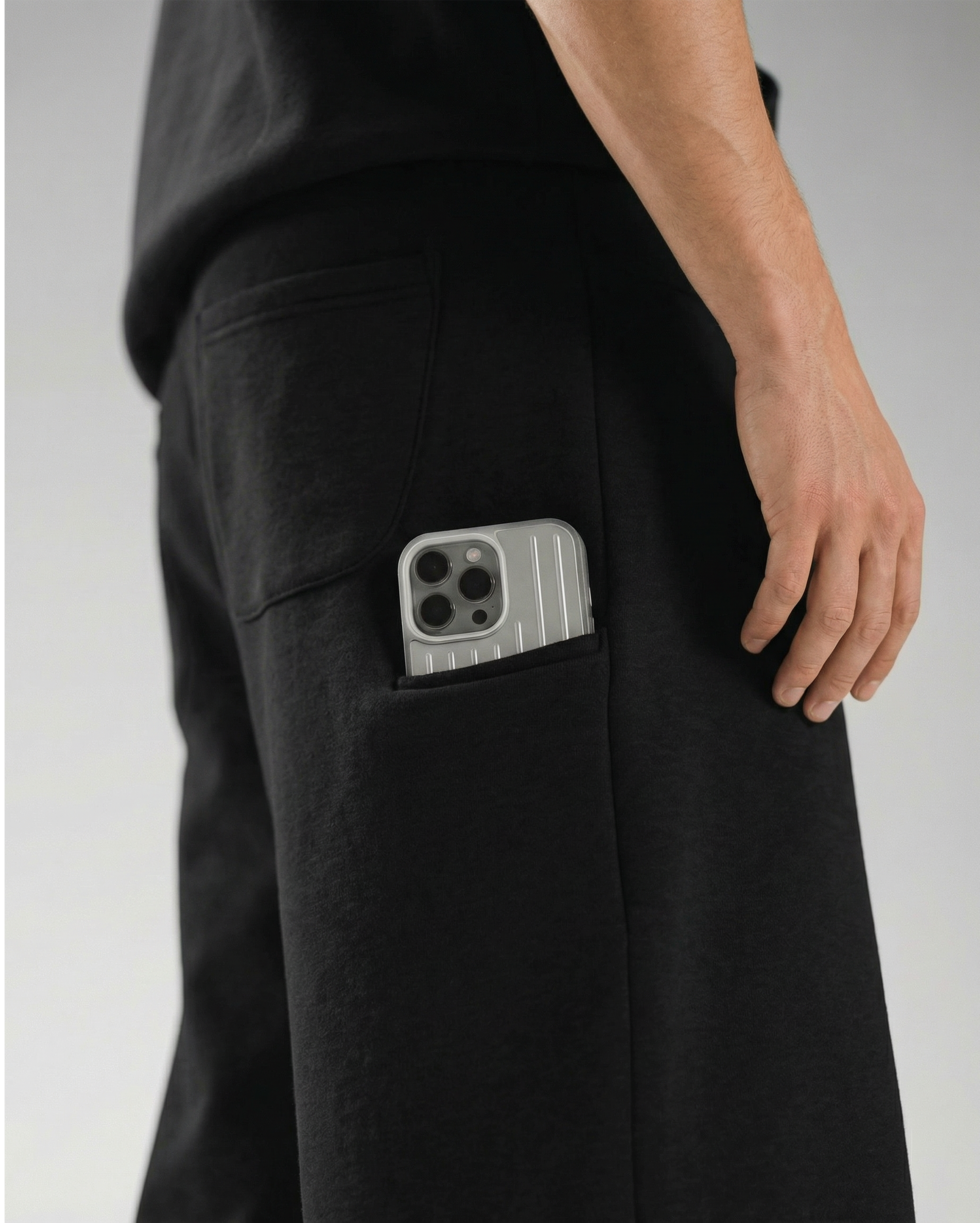 Wide-Leg Pants — Basalt Black