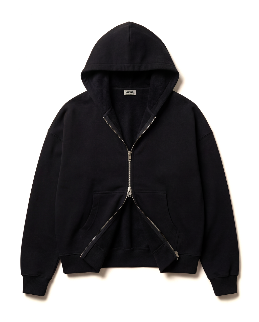 Double Zipper Sweater — Basalt Black