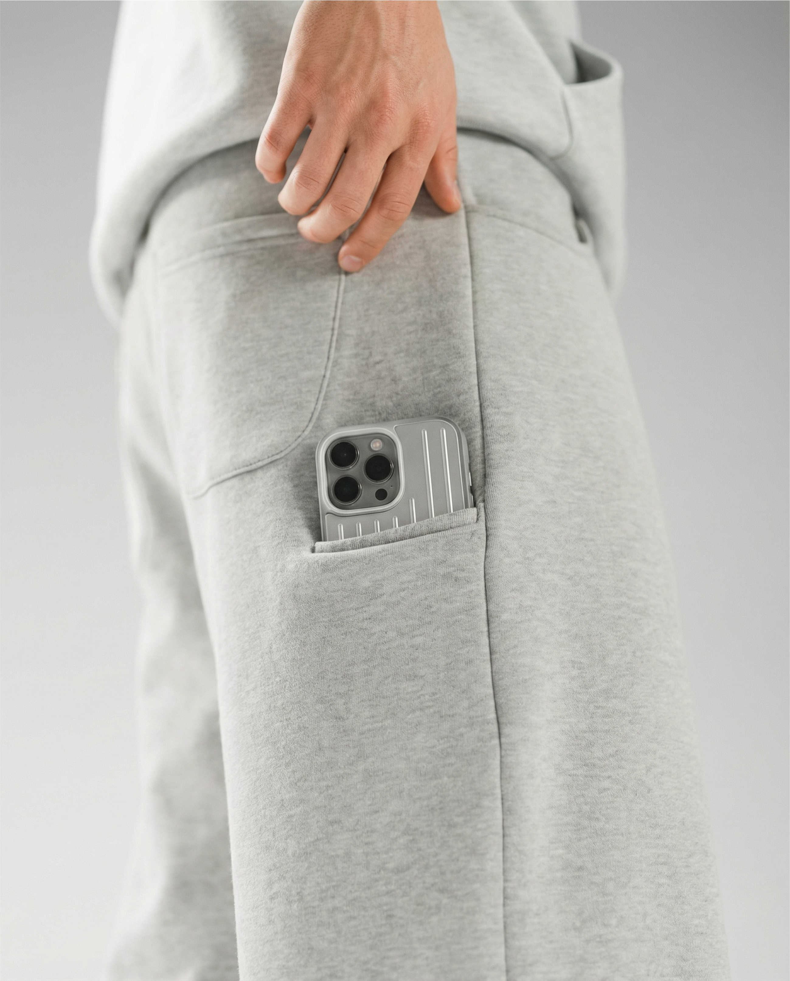 Wide-Leg Pants — Limestone Grey