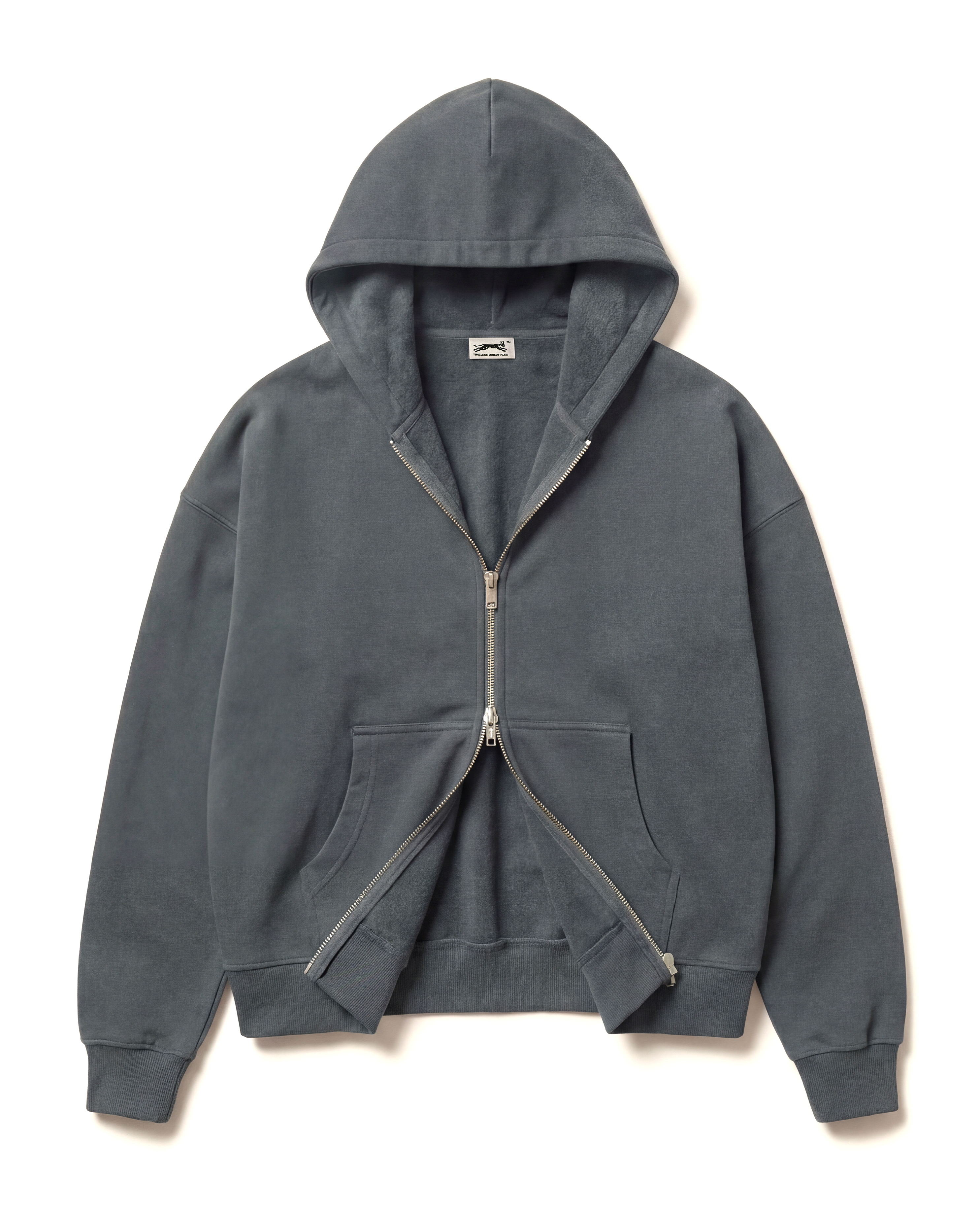 Double Zipper Sweater - Terrain Iron Gray