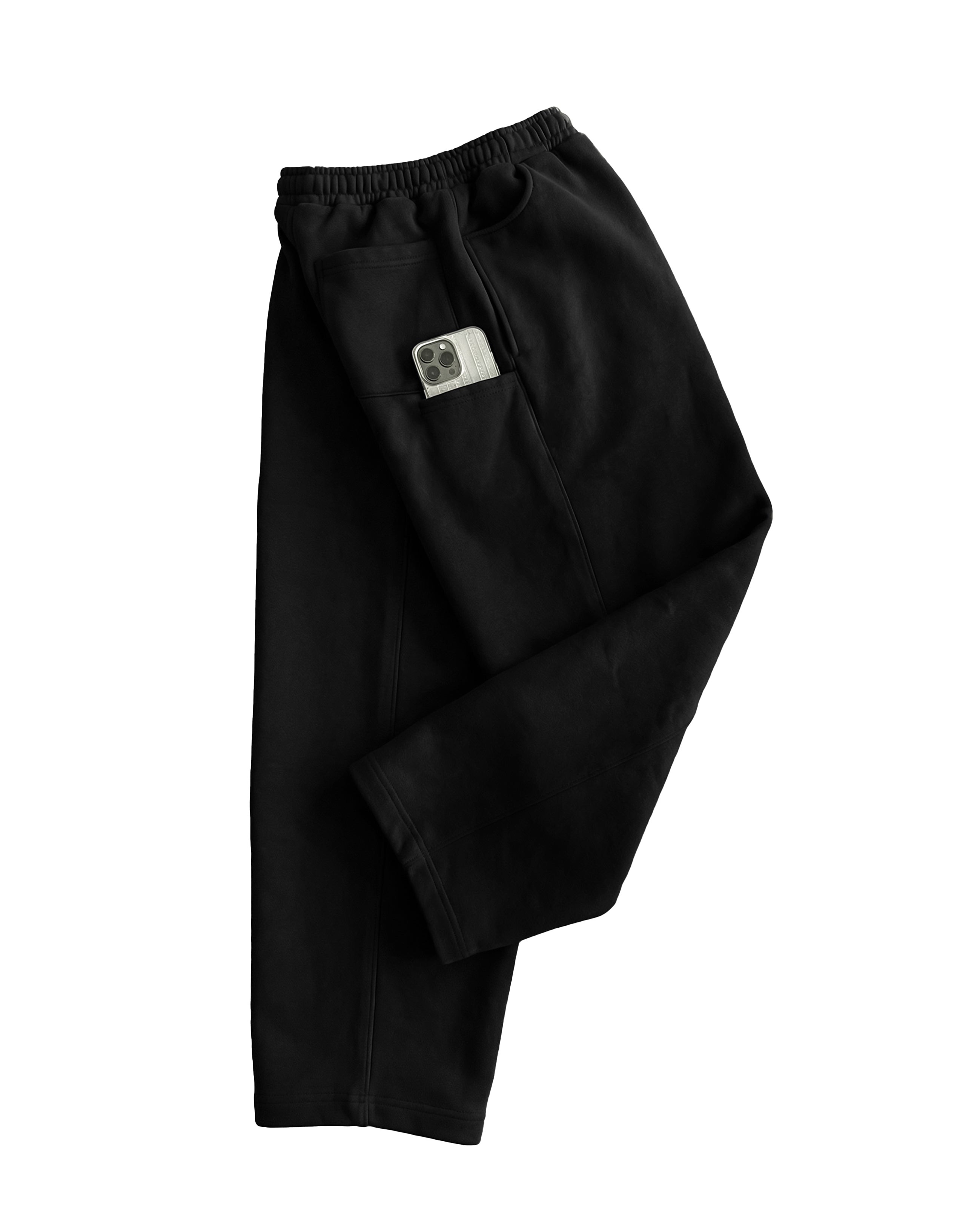 Wide-Leg Pants — Basalt Black
